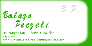 balazs peczeli business card